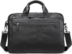 14 Inch Briefcase Convertible Messenger Bags Handbag Men Genuine Leather Multifunctional Work Business Shoulder Bag