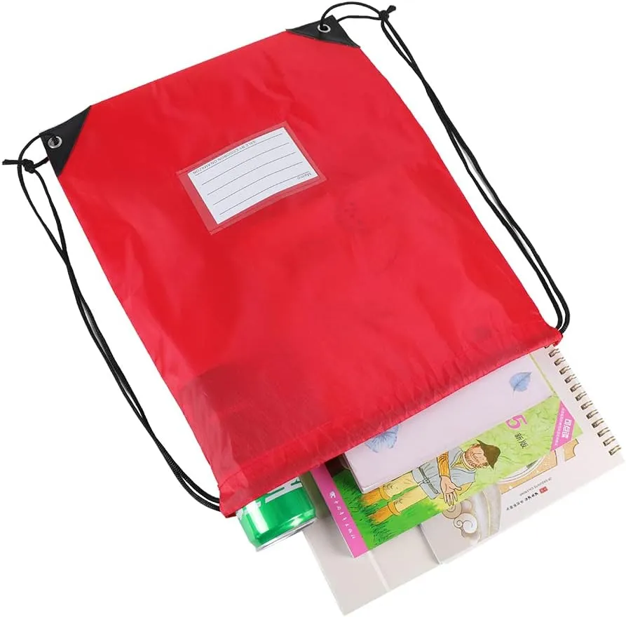 20 Pcs Drawstring Bags,Bulk Draw String Backpack, Cinch Bag Sackpack for Travel Gym Sport, Red