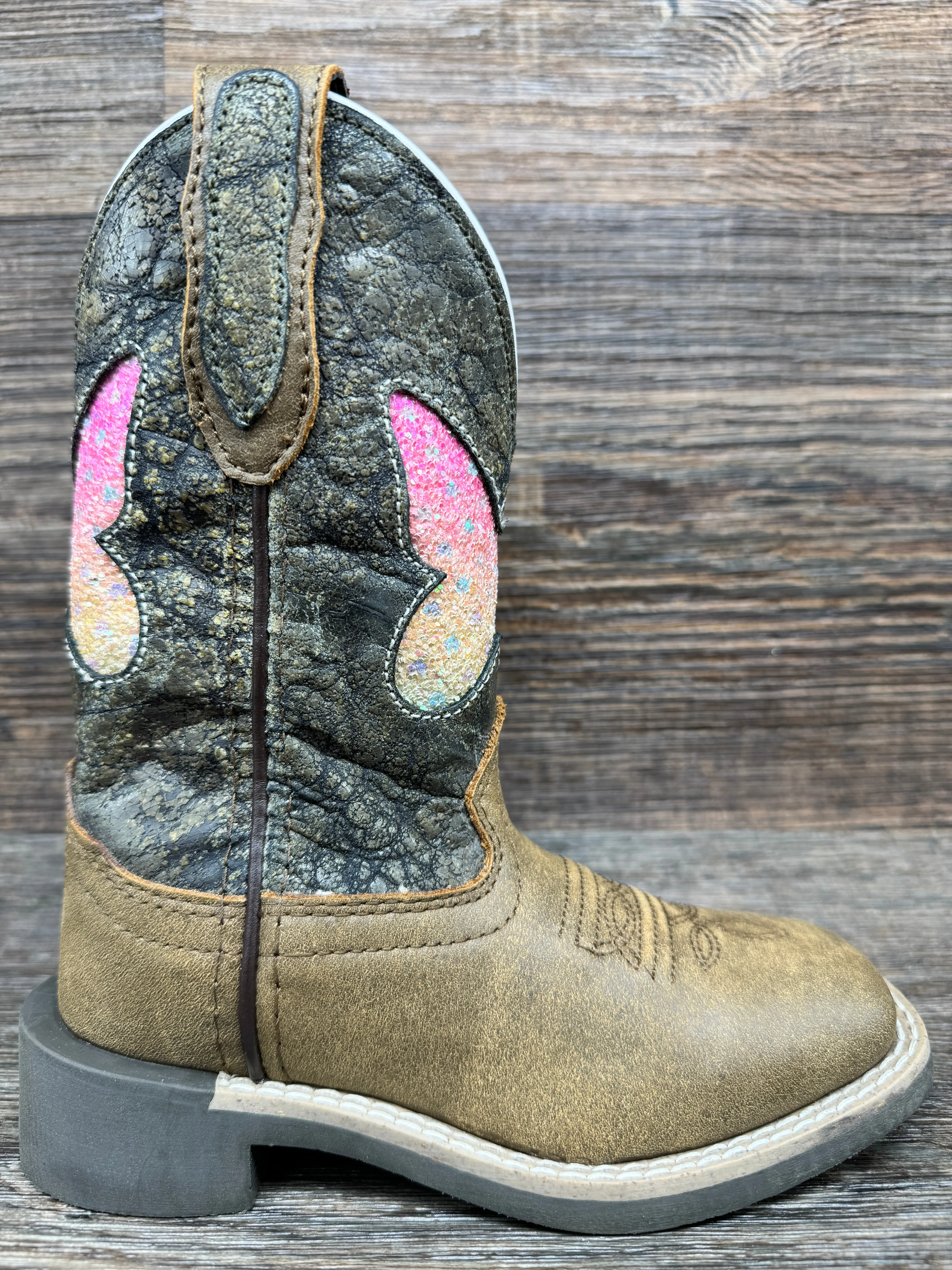 3306C Girl's Chloe Square Toe Western Boot by Smoky Mountain