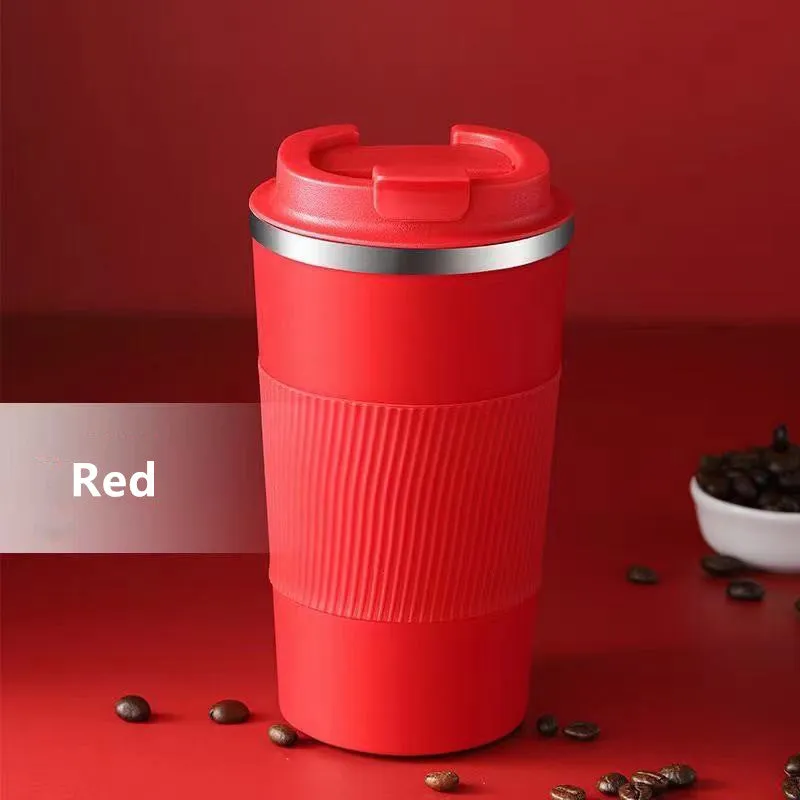 380Ml/510Ml Double Stainless Steel Coffee Thermos Mug With Non-Slip Case Car Vacuum Flask Travel Ins