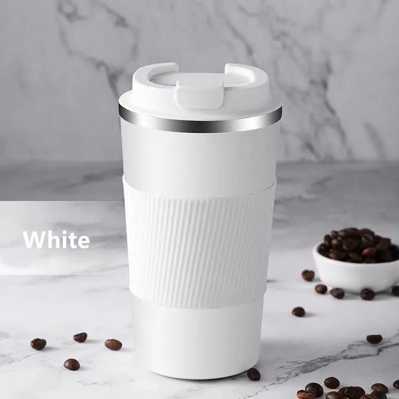 380Ml/510Ml Double Stainless Steel Coffee Thermos Mug With Non-Slip Case Car Vacuum Flask Travel Ins
