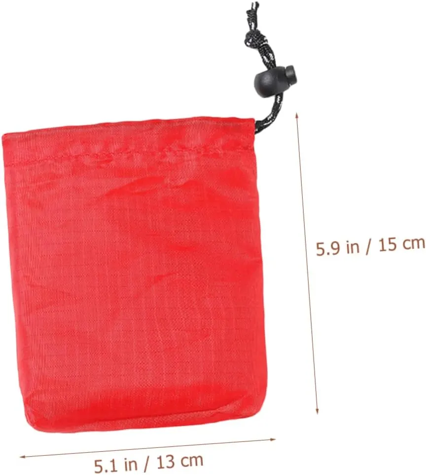4sets Polyester Roll-up Produce Bags Drawstring Sports Duffle Bag for Small Sundries 4pcs*4