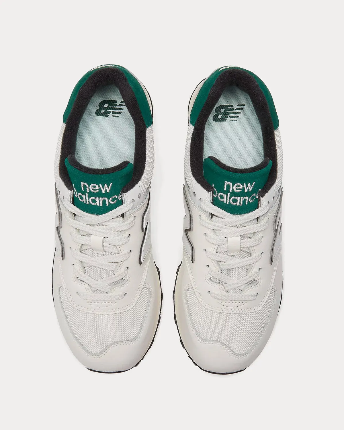574 White / Green Low Top Sneakers
