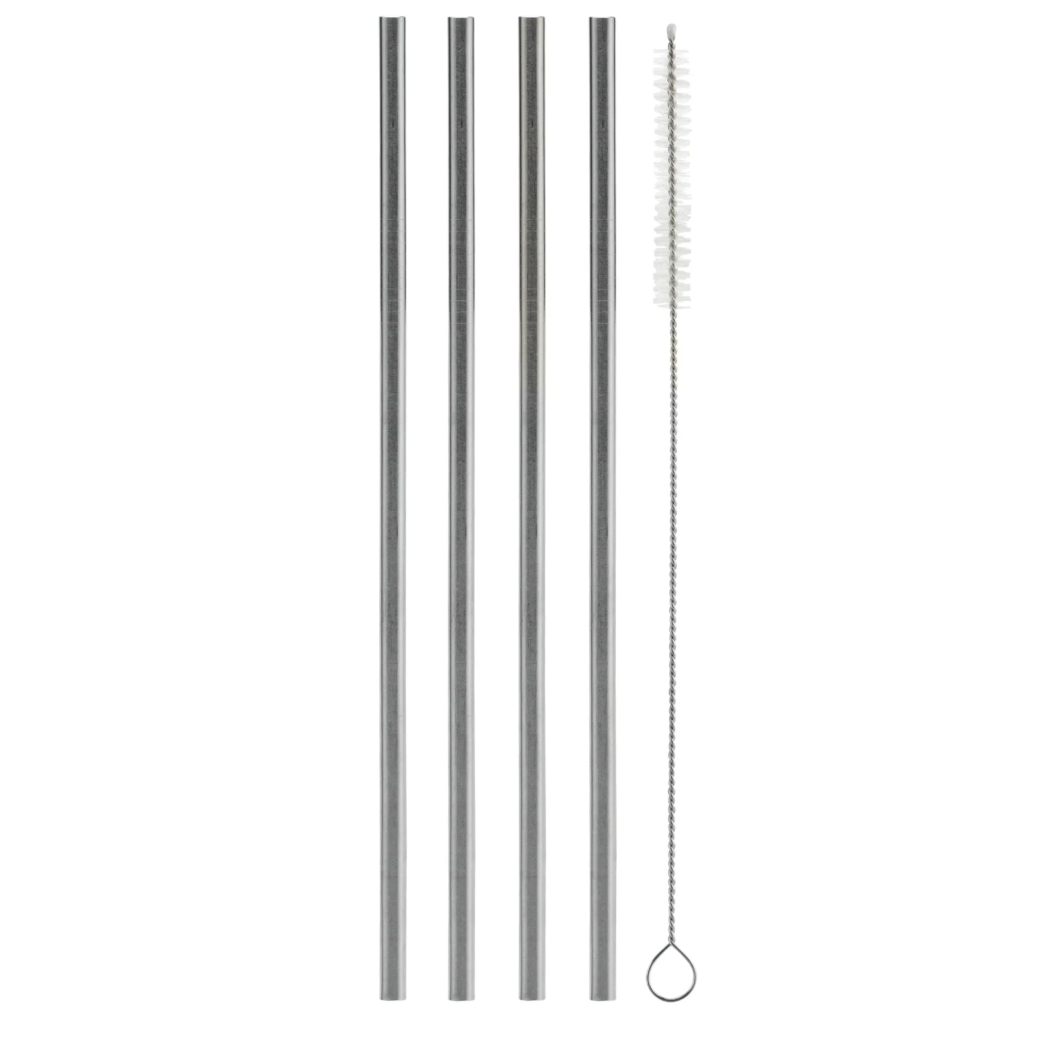 8.5" Straight Stainless Steel Straw (4 pack)