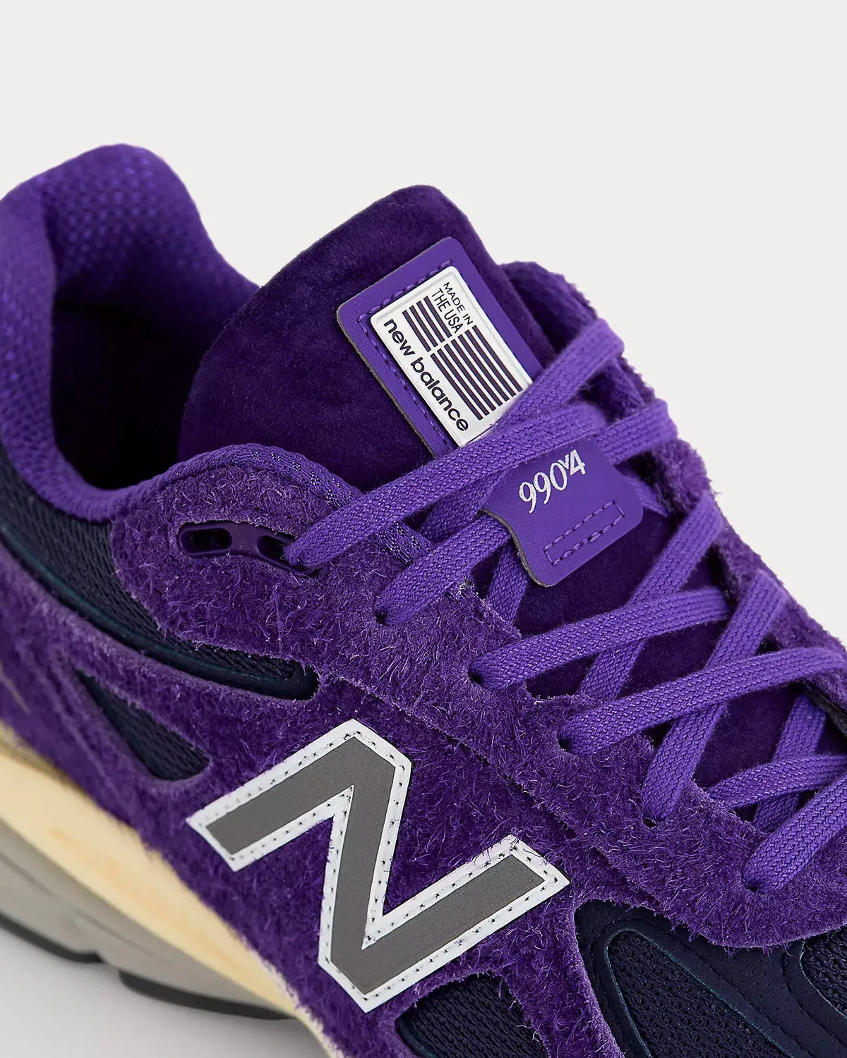 990v4 Suede Plum / Silver Low Top Sneakers