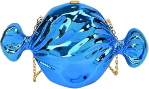 Acrylic Candy Shaped Handbag Cute Clutch Purse for Women Unique Chain Shoulder Bag for Dating