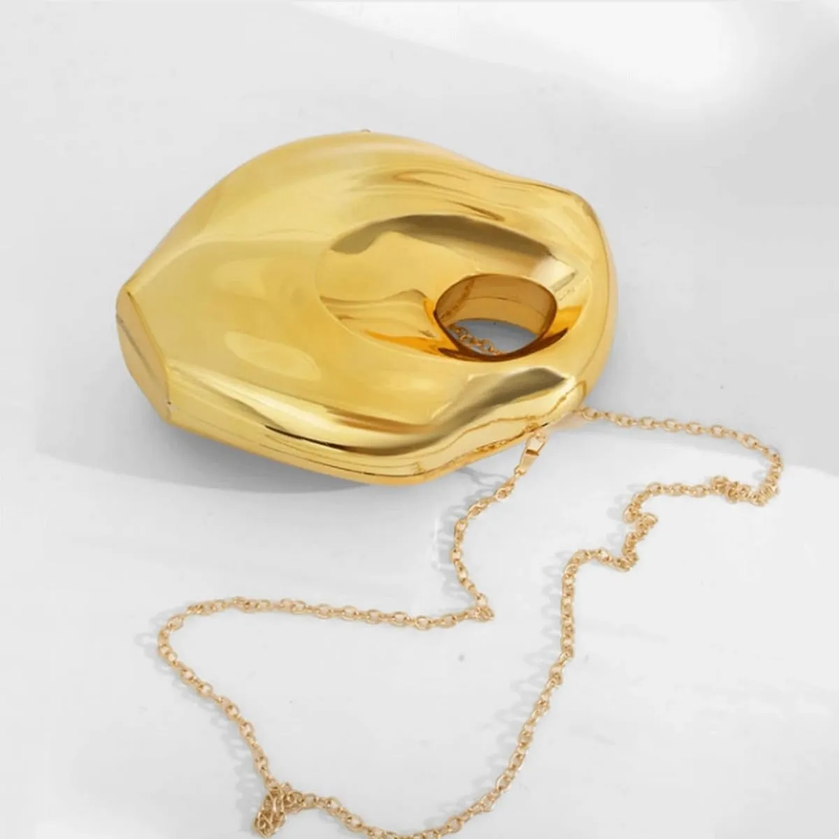 Acrylic Clutch Bags Meteorite Shape Metallic Handbag Unique Acrylic Purse Party Shoulder Bag for Women Evening