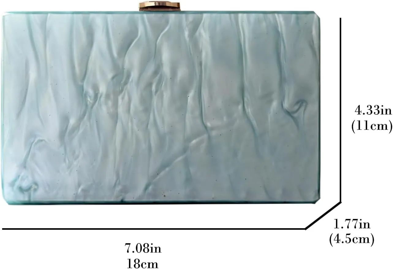 Acrylic Clutch Bags Purse Bag Marble Evening Bag Handbags for Women Wedding Prom Party Bride