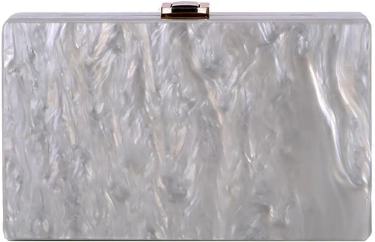 Acrylic Clutch Bags Purse Bag Marble Evening Bag Handbags for Women Wedding Prom Party Bride