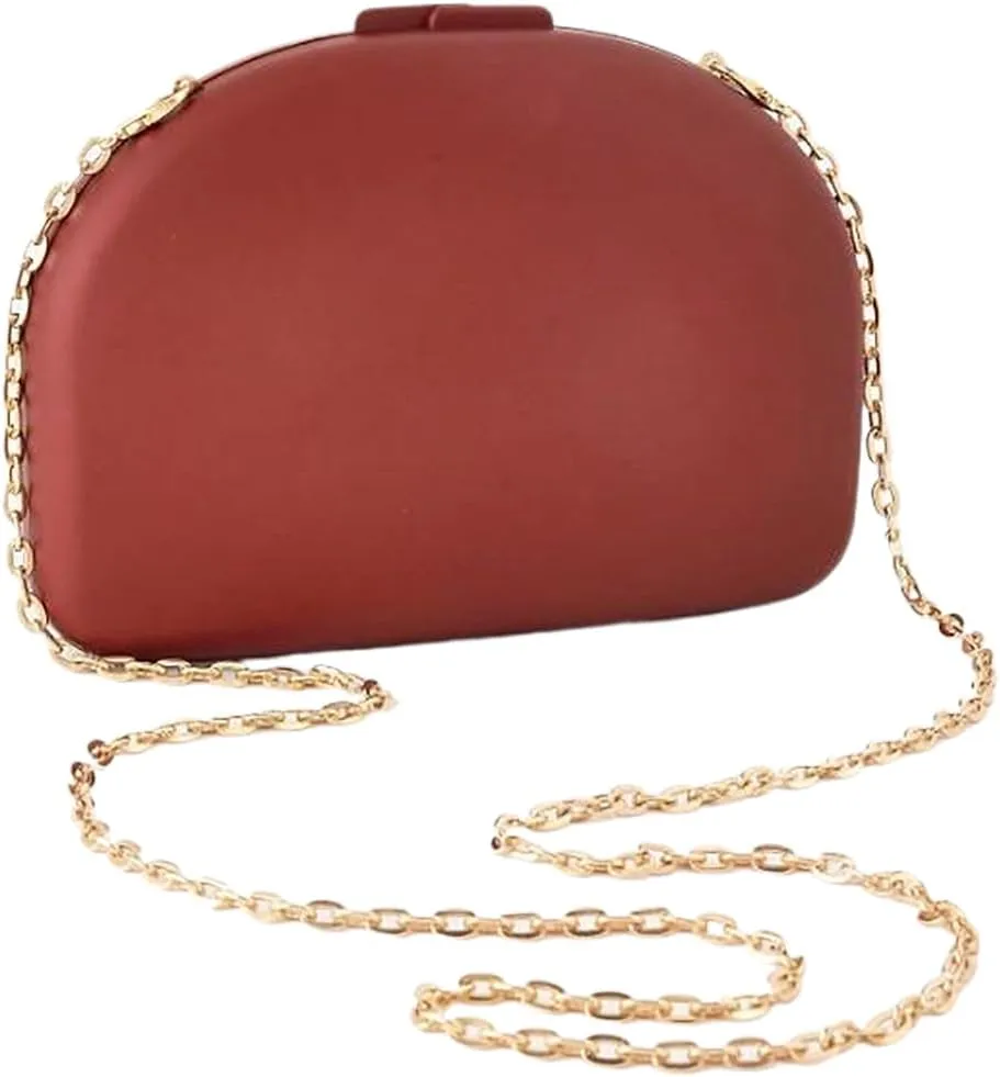 Acrylic Evening Clutch Metal Handle Handbag Shell Shape Shoulder Crossbody Bag for Wedding Party Causal