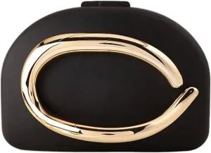 Acrylic Evening Clutch Metal Handle Handbag Shell Shape Shoulder Crossbody Bag for Wedding Party Causal