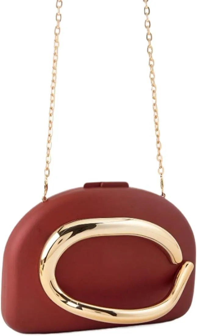 Acrylic Evening Clutch Metal Handle Handbag Shell Shape Shoulder Crossbody Bag for Wedding Party Causal