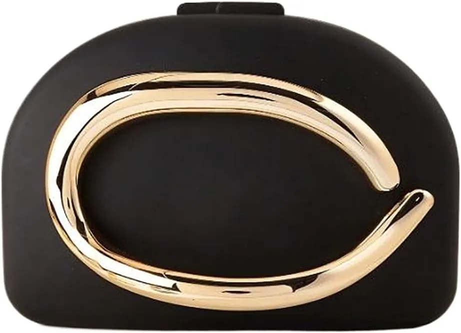 Acrylic Evening Clutch Metal Handle Handbag Shell Shape Shoulder Crossbody Bag for Wedding Party Causal