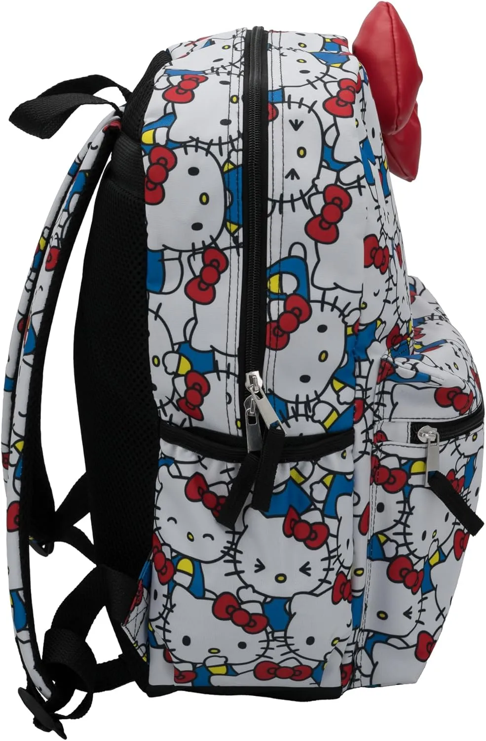 AI ACCESSORY INNOVATIONS Hello Kitty Kawaii Backpack, 16 Allover Print with 3D Iconic Hello Kitty Bow