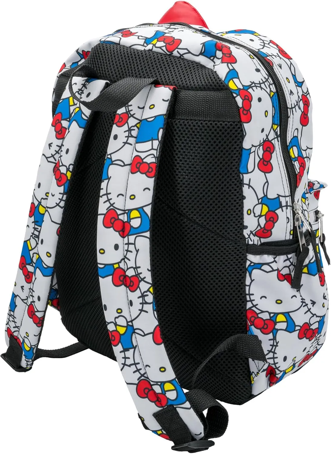 AI ACCESSORY INNOVATIONS Hello Kitty Kawaii Backpack, 16 Allover Print with 3D Iconic Hello Kitty Bow