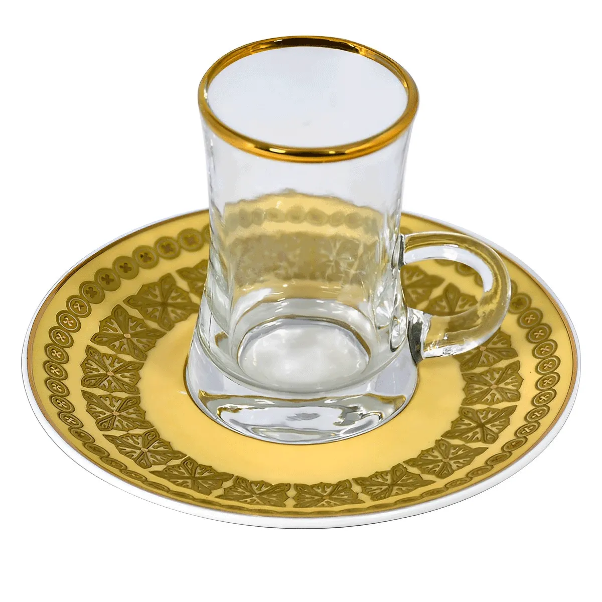 Angela Arabic Tea Cup And Saucer Set of 12 Pcs