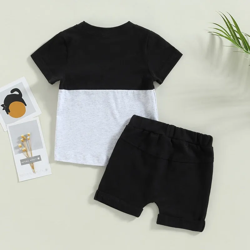 Baby Boys 2Pcs Tops & Shorts Summer Outfit Sets