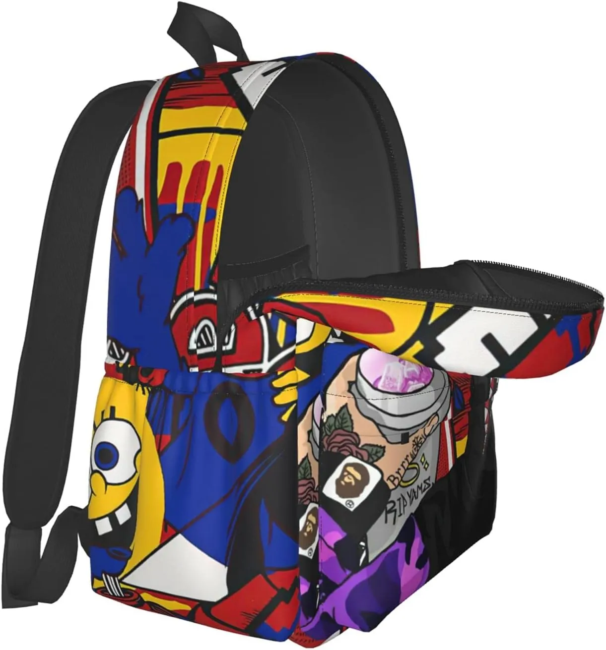 Backpack Shark Teeth Camo Backpacks Travel Laptop Daypack Big Capacity Bookbag Fashion Durable for Men and Women, One Size