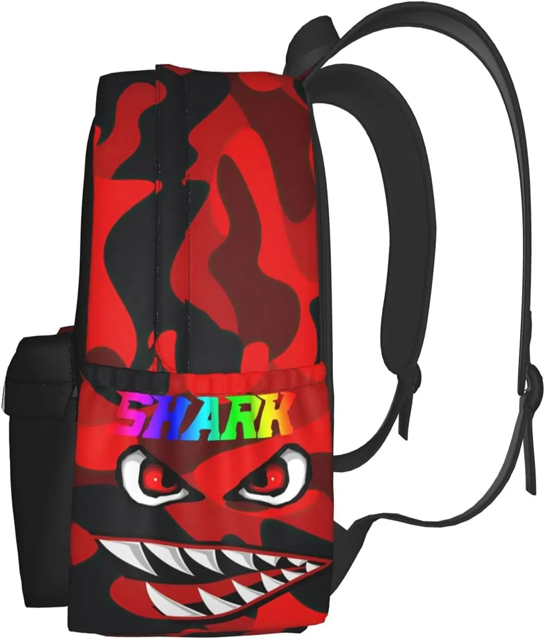 Backpack Shark Teeth Camo Backpacks Travel Laptop Daypack Big Capacity Bookbag Fashion Durable for Men and Women,One Size