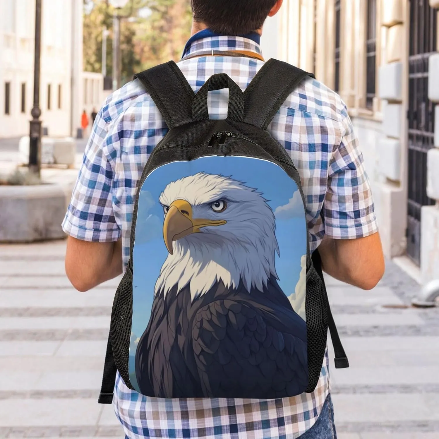 Bald Eagle Backpack Waterproof Anti Theft Durable Light Laptop Bag Backpacks For Women Men Travel Gym Backpack