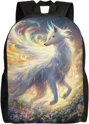 Beautiful White Fox Backpack Waterproof Anti Theft Durable Light Laptop Bag Backpacks For Women Men Travel Gym Backpack