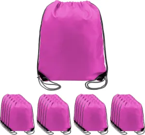 BeeGreen Drawstring Backpack Bags 20,30,50 Packs Reflective String Bags for Gym Sport Trip Cinch Sack DIY for Women Men