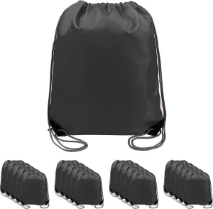 BeeGreen Drawstring Backpack Bags 20,30,50 Packs Reflective String Bags for Gym Sport Trip Cinch Sack DIY for Women Men