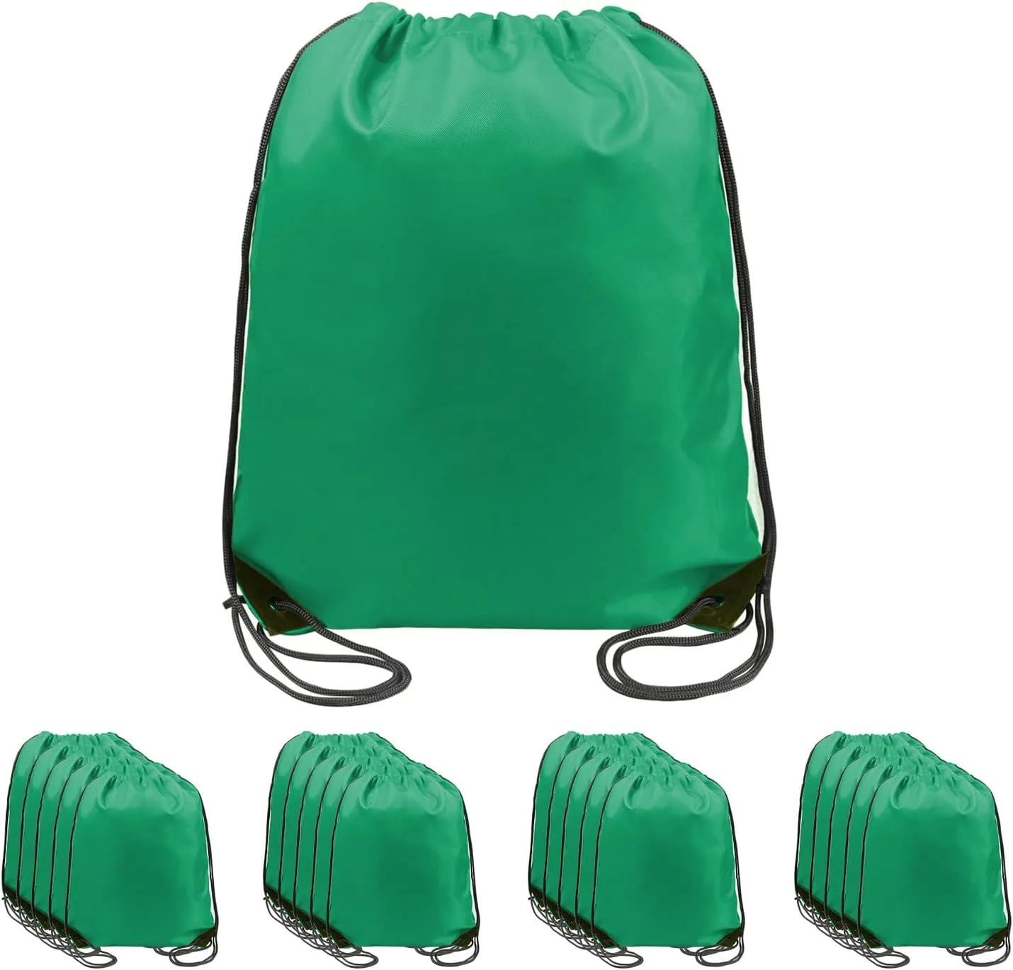 BeeGreen Drawstring Backpack Bags 20,30,50 Packs Reflective String Bags for Gym Sport Trip Cinch Sack DIY for Women Men
