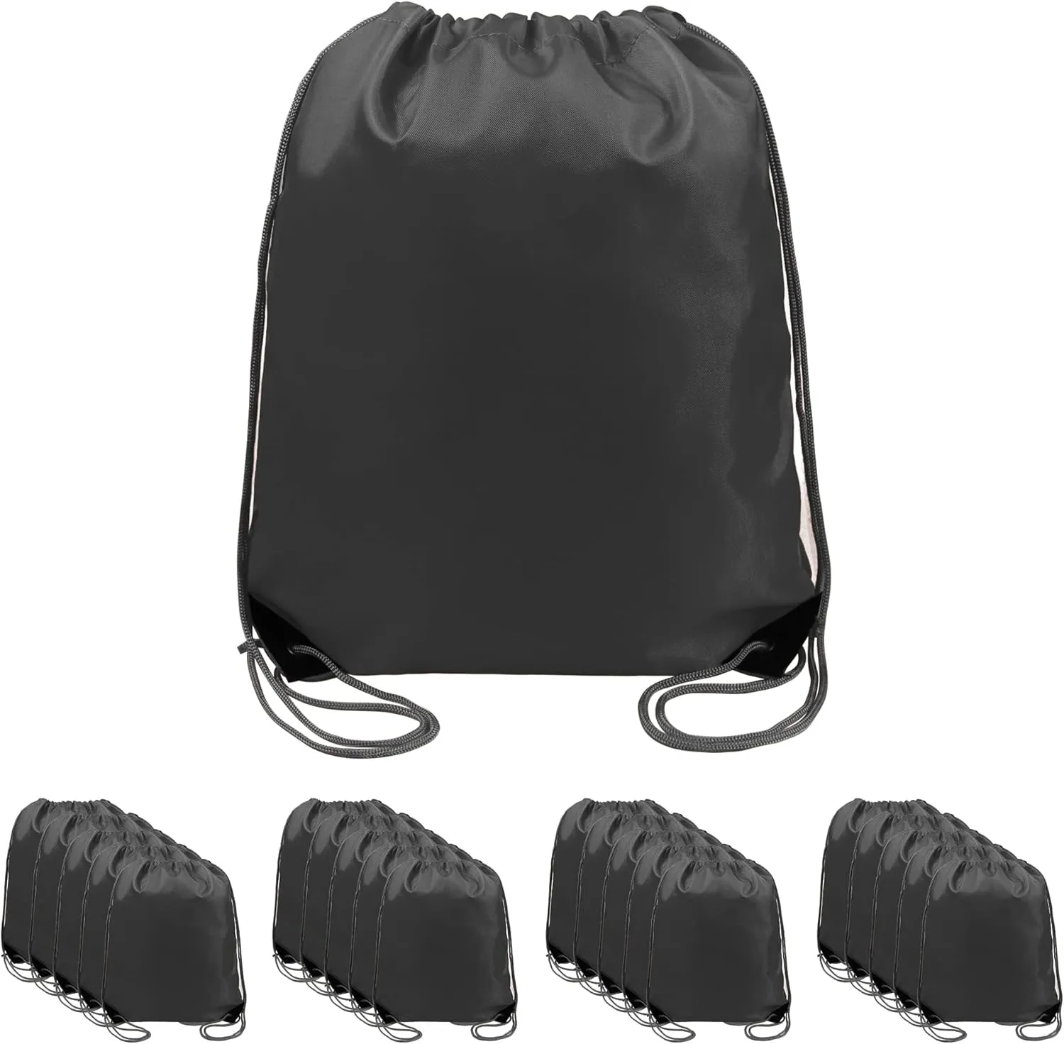 BeeGreen Drawstring Backpack Bags 20,30,50 Packs Reflective String Bags for Gym Sport Trip Cinch Sack DIY for Women Men