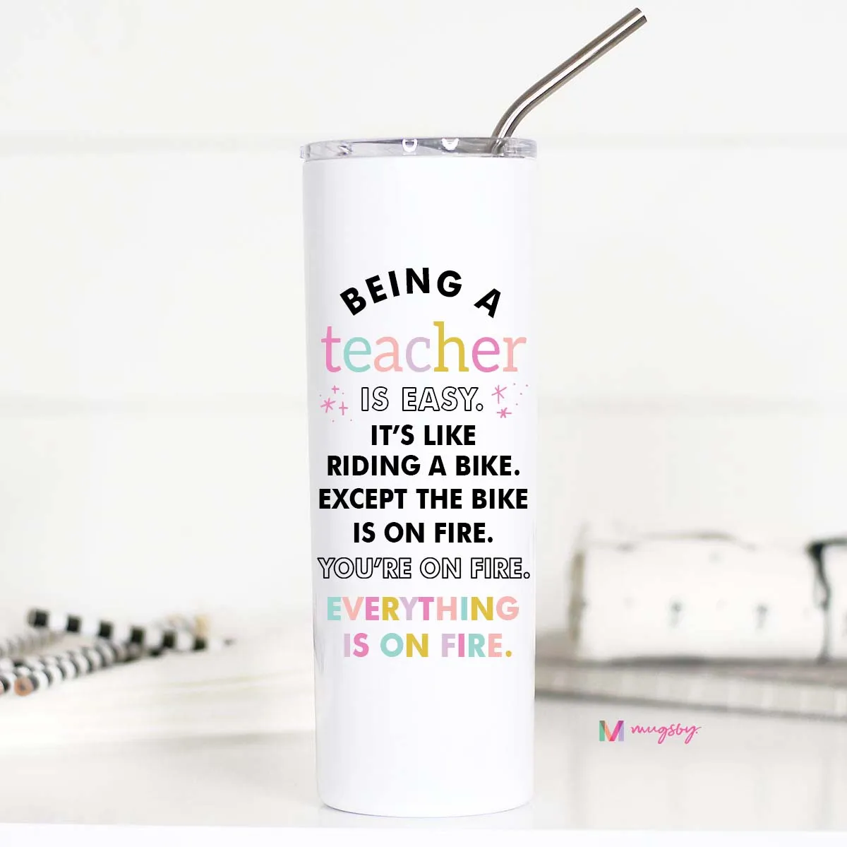 Being a Teacher is Easy Funny Teacher Tall Travel Cup