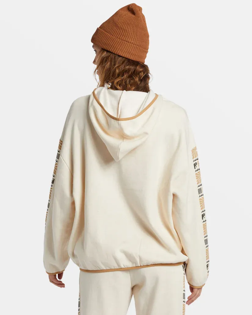 Billabong Surf Adventure Half-Zip Hoodie - WHITE CAP