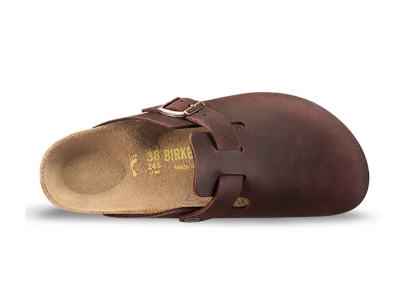 Birkenstock Boston Habana Oiled Leather Narrow