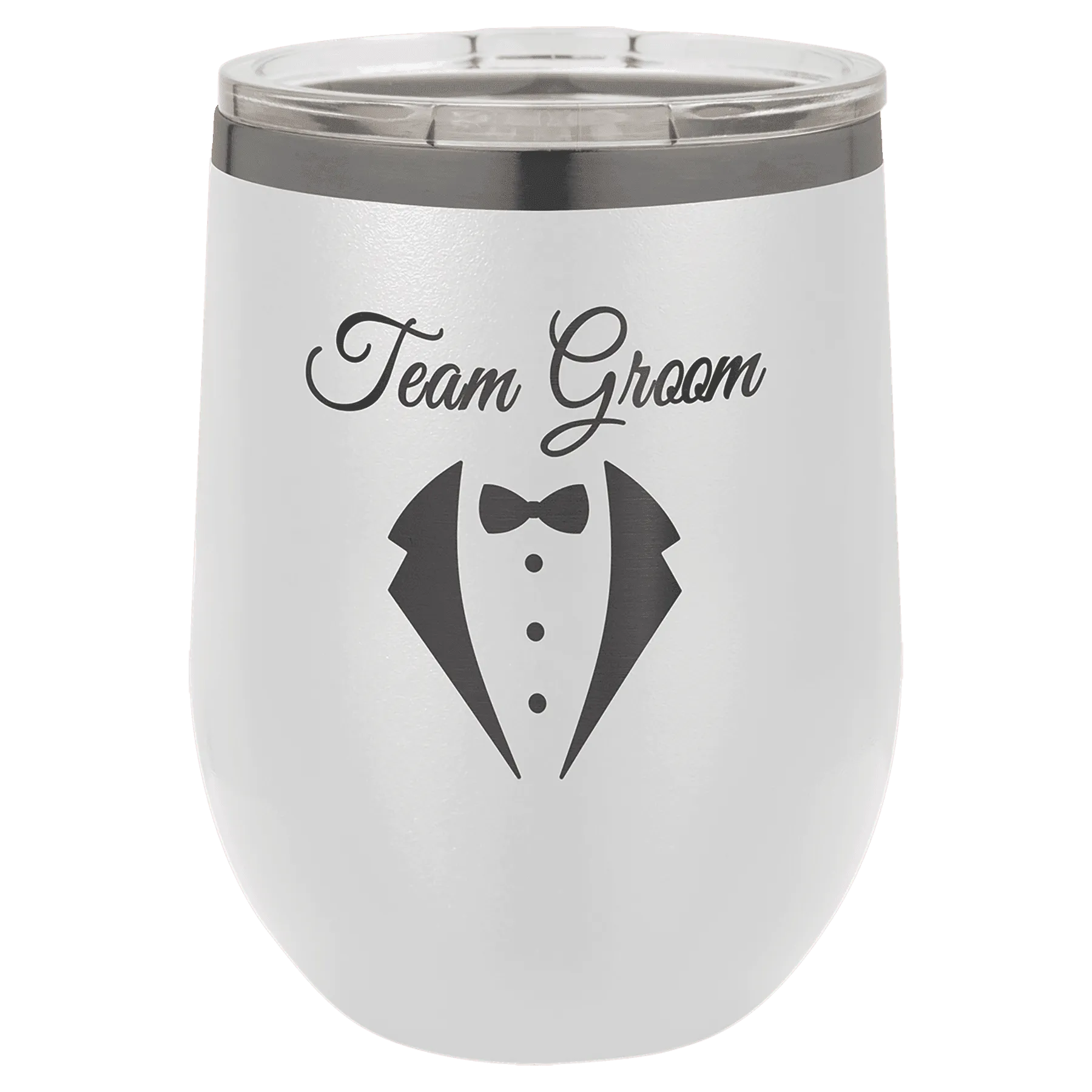 Black Ghost 12 oz Blank Stainless Steel Insulated Stemless Wine Tumbler with Lid
