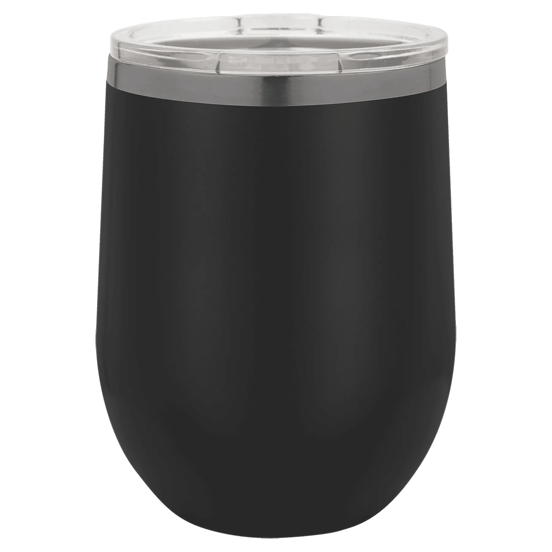 Black Ghost 12 oz Blank Stainless Steel Insulated Stemless Wine Tumbler with Lid