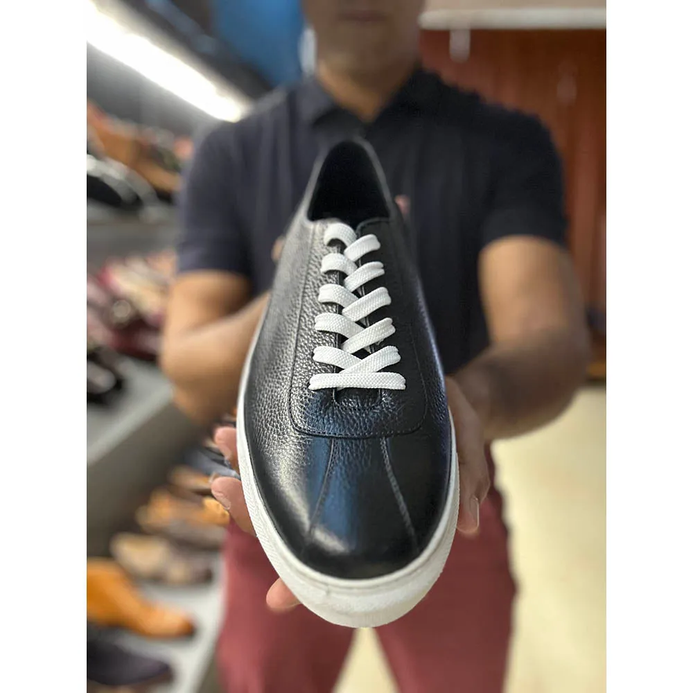 Black Milled Cupsole Sneakers