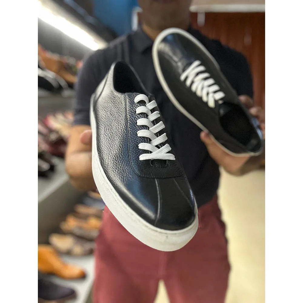 Black Milled Cupsole Sneakers