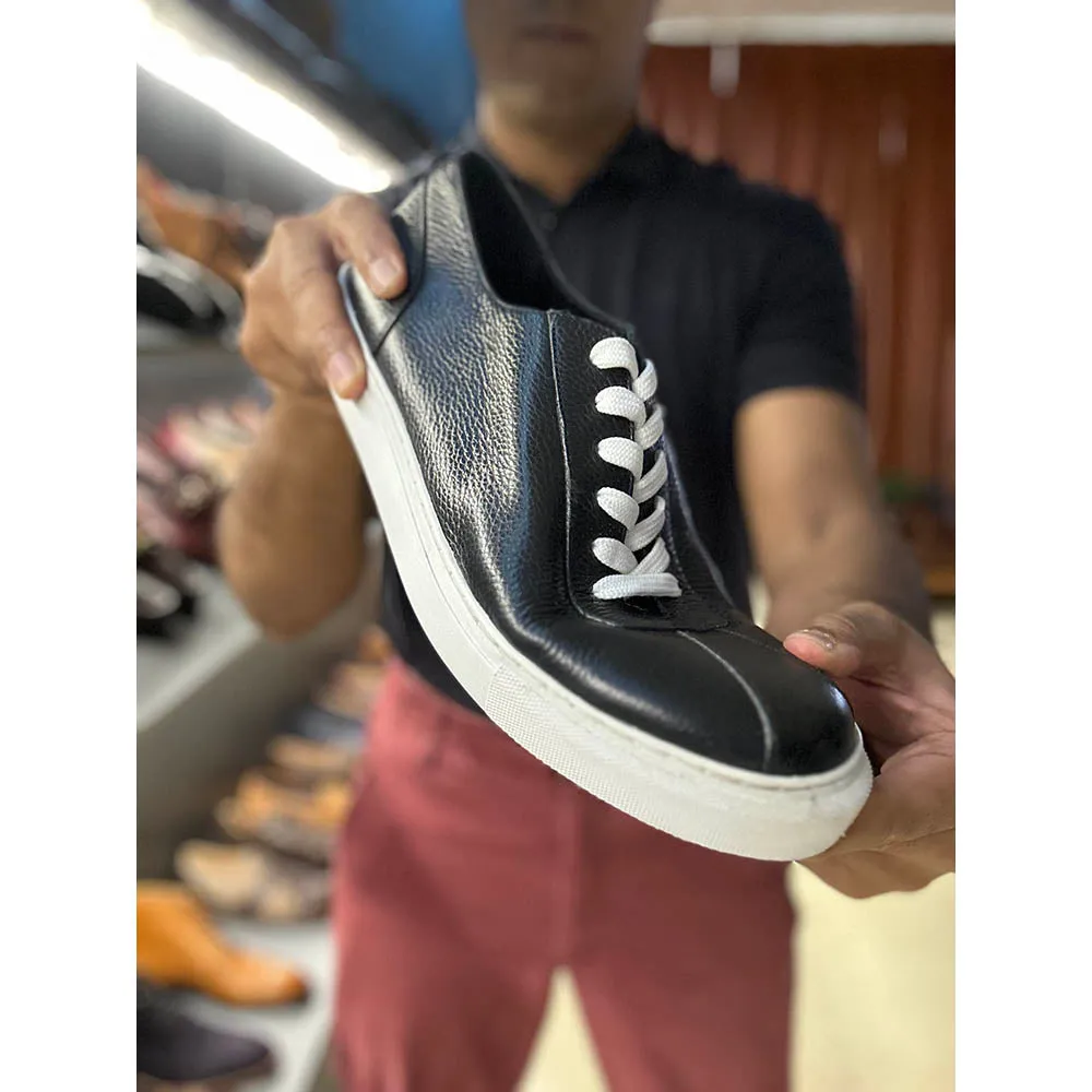 Black Milled Cupsole Sneakers