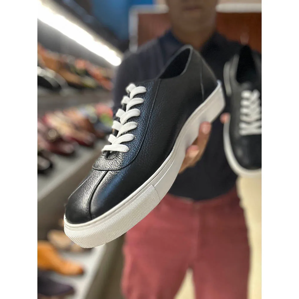 Black Milled Cupsole Sneakers