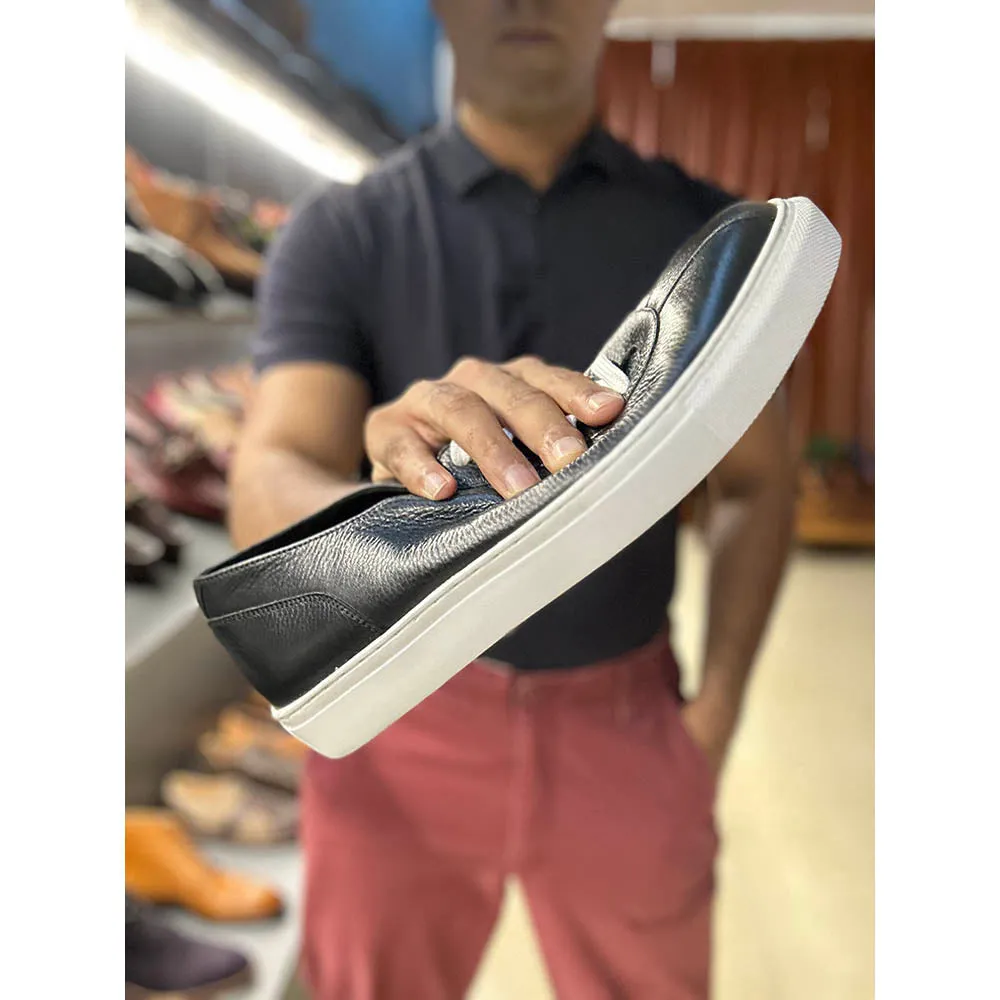 Black Milled Cupsole Sneakers