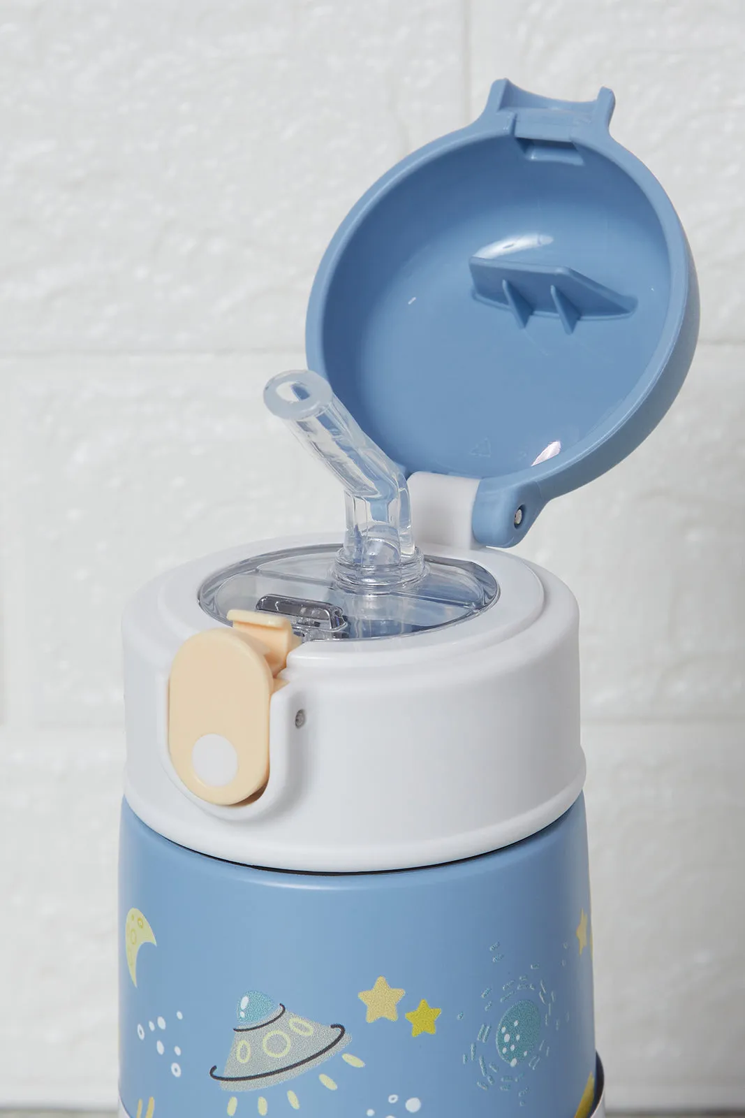 Blue Printed Water Bottle (480ml)