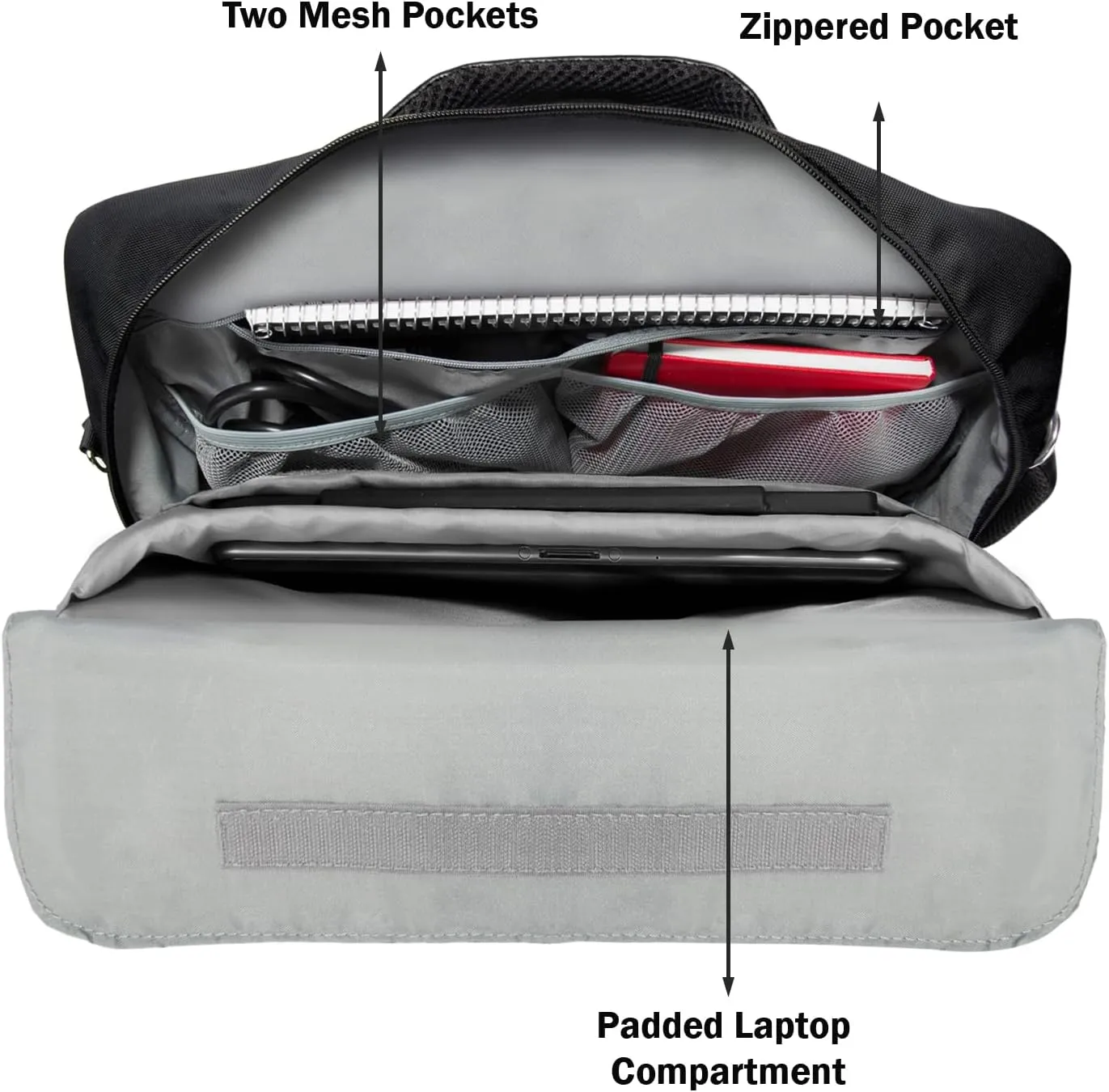 BPC Convertible Messenger BackpackMulti-Functional Travel & Work Bag, Adjustable Straps, Hidden Backpack Harness