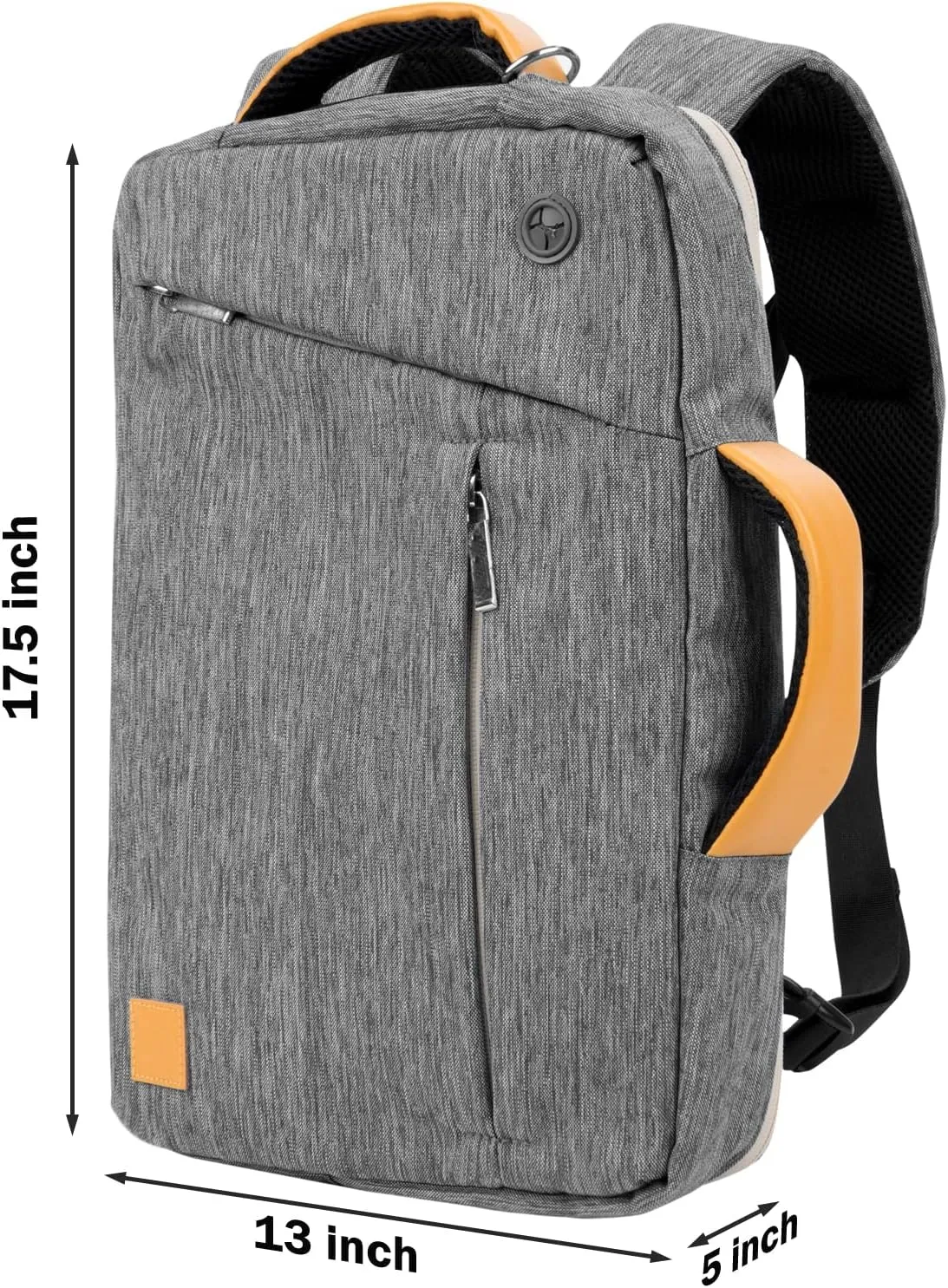 BPC Convertible Messenger BackpackMulti-Functional Travel & Work Bag, Adjustable Straps, Hidden Backpack Harness