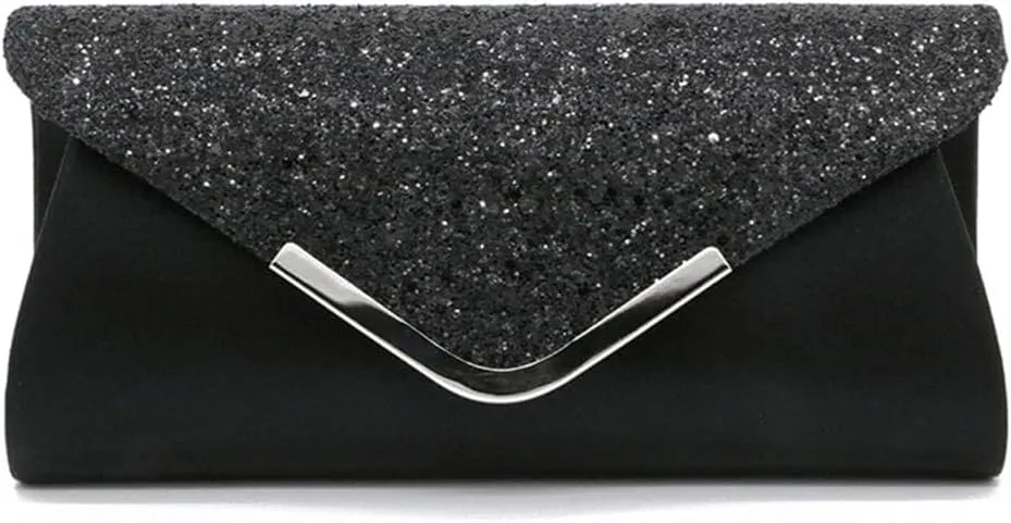 Bridal Wedding Purse Sparkly Shoulder Crossbody Women Envelope Clutch Sequins Evening Shiny Handbag