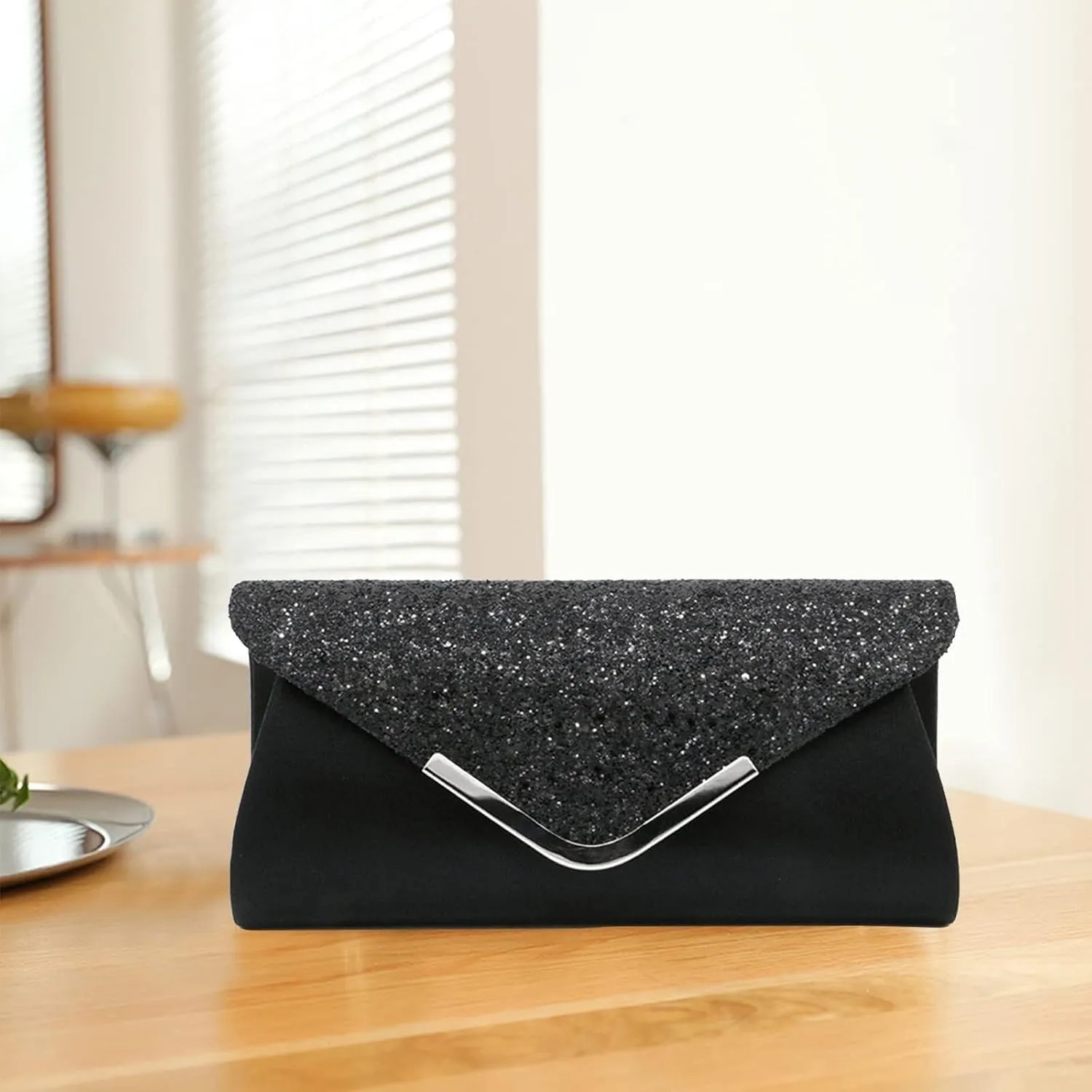 Bridal Wedding Purse Sparkly Shoulder Crossbody Women Envelope Clutch Sequins Evening Shiny Handbag