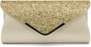 Bridal Wedding Purse Sparkly Shoulder Crossbody Women Envelope Clutch Sequins Evening Shiny Handbag
