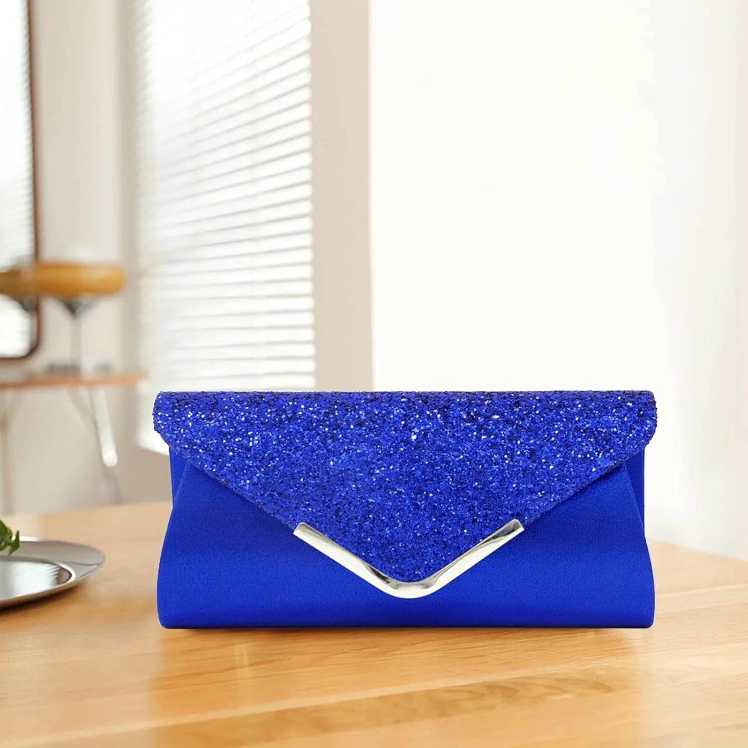 Bridal Wedding Purse Sparkly Shoulder Crossbody Women Envelope Clutch Sequins Evening Shiny Handbag