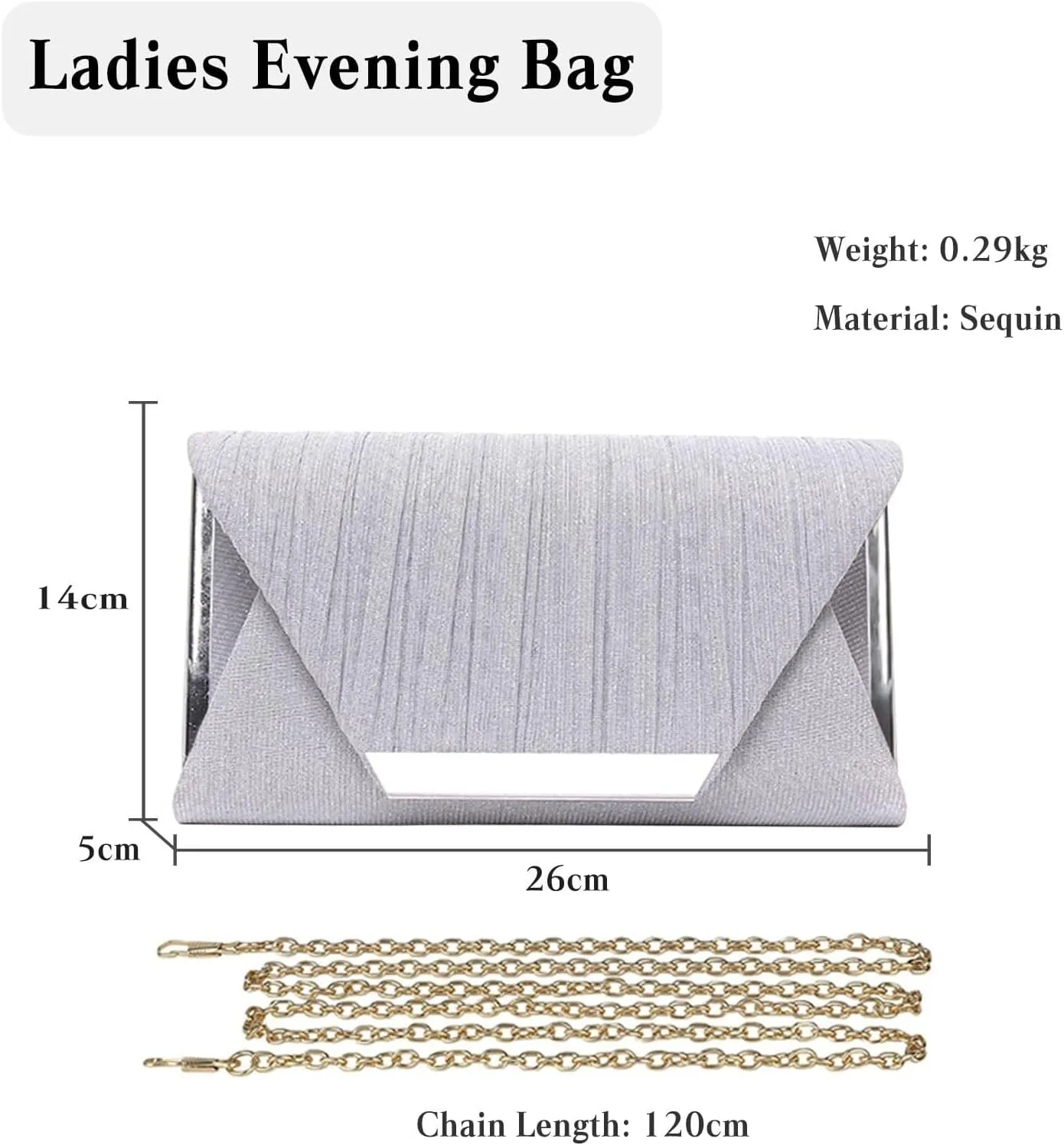 Bridal Wedding Purse Sparkly Shoulder Shiny Handbag Crossbody Women Envelope Evening Glitter Sequins Clutch