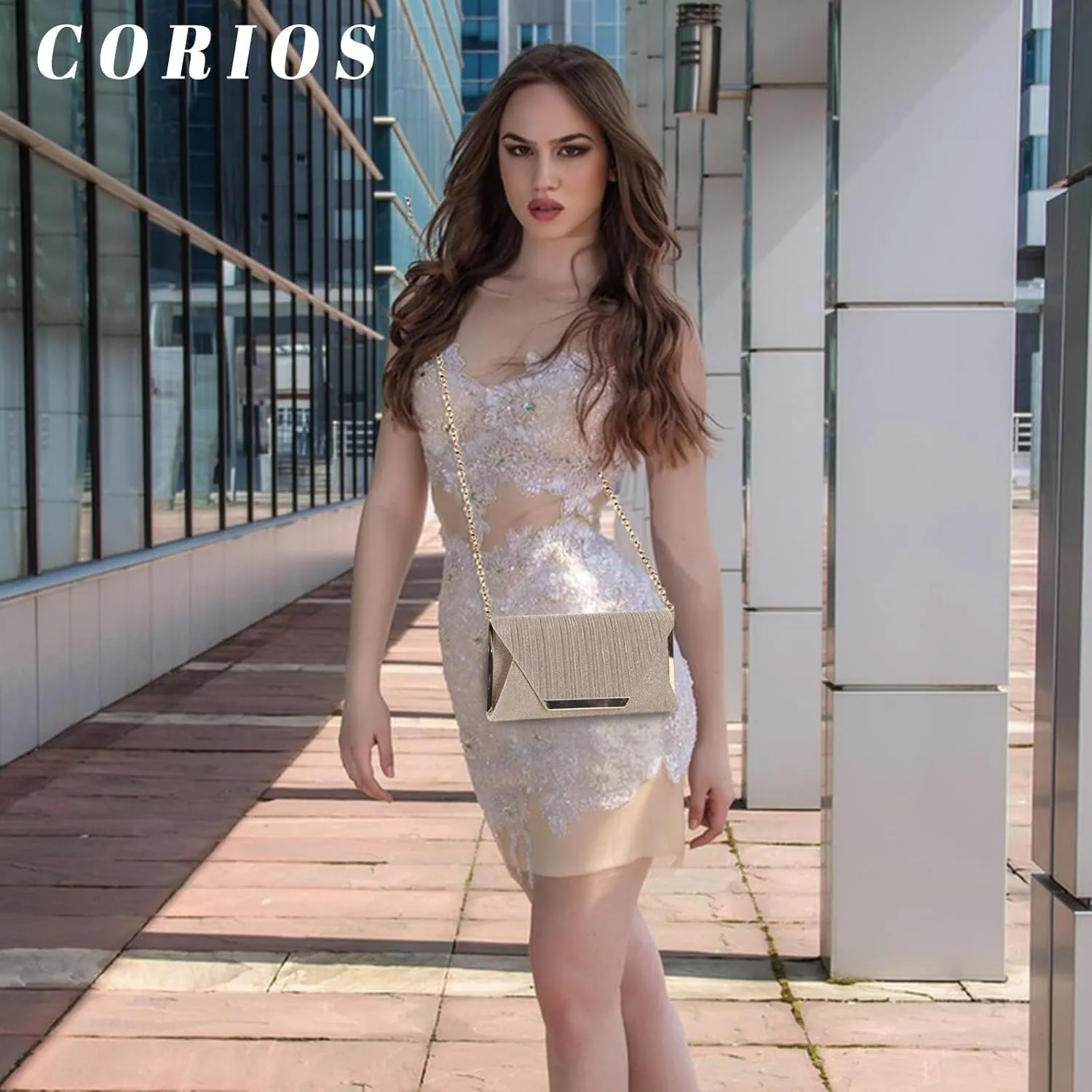 Bridal Wedding Purse Sparkly Shoulder Shiny Handbag Crossbody Women Envelope Evening Glitter Sequins Clutch