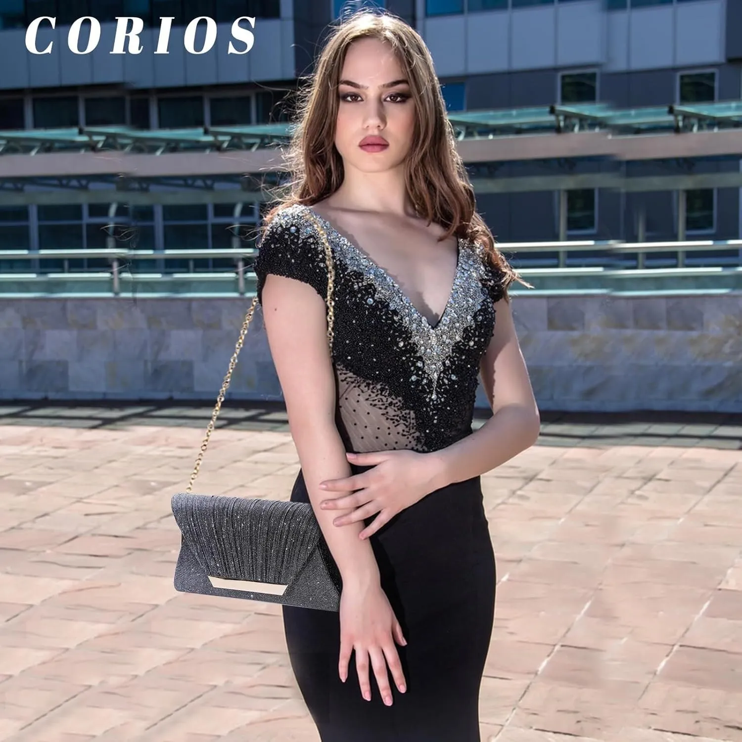 Bridal Wedding Purse Sparkly Shoulder Shiny Handbag Crossbody Women Envelope Evening Glitter Sequins Clutch