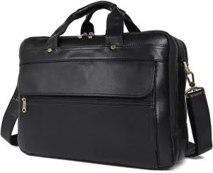 Briefcases for Men, Luggage Shoulder Bags, Business Cowhide Travel Messenger Bags, Genuine Leather Briefcase for Men (Color : Black)